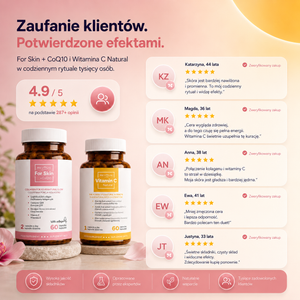 Kolagenowy Duet dla Skóry: For Skin z CoQ10 + Witamina C