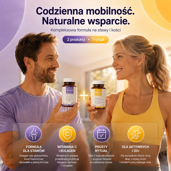Kolagenowy Duet dla Stawów: For Joints Active + Witamina C